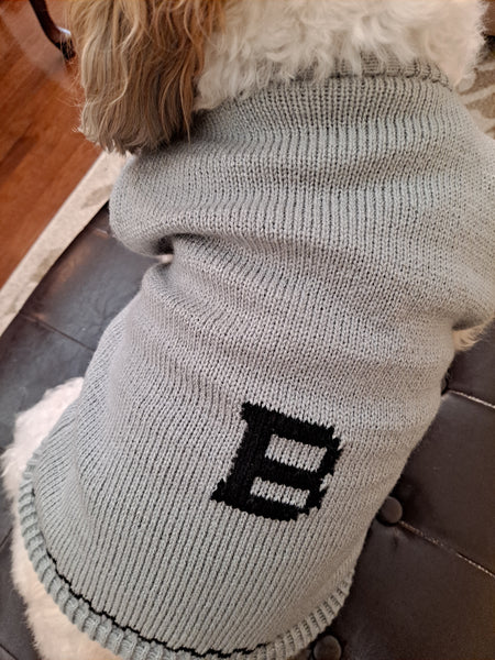 Monogram Dog Sweater in your choice of colors - The Lovely Gift Co