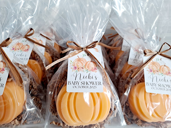 Baby Shower Pumpkin Soap Favors Set of 12 - The Lovely Gift Co