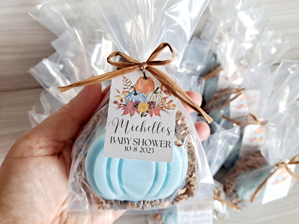 Rustic Pumpkin Soap Favors for Bridal Showers, Weddings, Baby Showers Set of 12 - The Lovely Gift Co