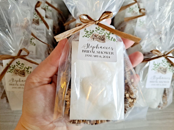 Pine Cone Soaps for Bridal Showers, Weddings, Baby Showers, Set of 12 - The Lovely Gift Co