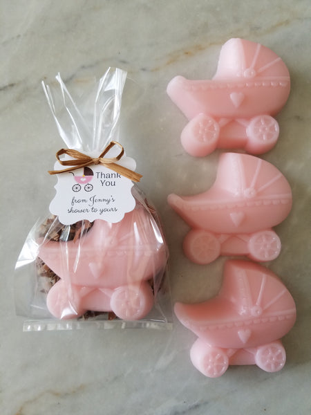 Baby Shower Stroller Carriage Soap Favors Set of 12 - The Lovely Gift Co