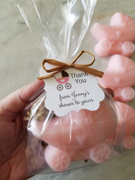 Baby Shower Stroller Carriage Soap Favors Set of 12 - The Lovely Gift Co