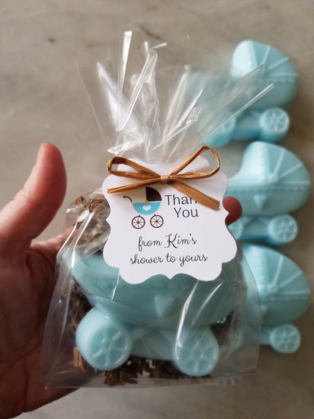 Baby Shower Stroller Carriage Soap Favors Set of 12 - The Lovely Gift Co
