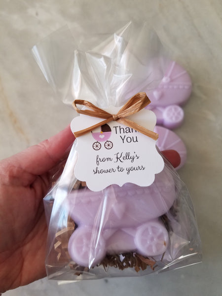 Baby Shower Stroller Carriage Soap Favors Set of 12 - The Lovely Gift Co