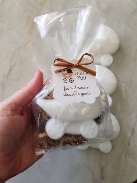 Baby Shower Stroller Carriage Soap Favors Set of 12 - The Lovely Gift Co