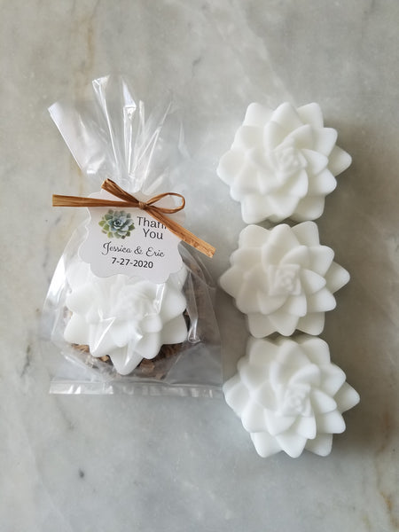 Succulent Soap Wedding Favors Set of 12 - The Lovely Gift Co