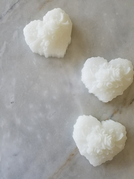 Rose Heart Soap Party Favors for Bridal Showers Weddings Set of 12 - The Lovely Gift Co