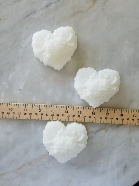 Rose Heart Soap Party Favors for Bridal Showers Weddings Set of 12 - The Lovely Gift Co