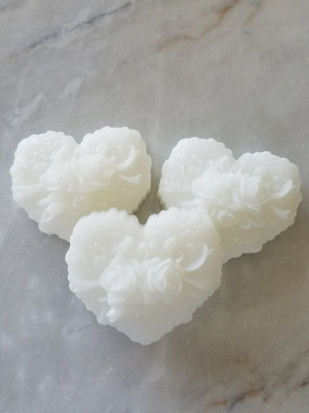 Rose Heart Soap Party Favors for Bridal Showers Weddings Set of 12 - The Lovely Gift Co