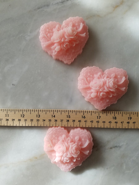 Rose Heart Soap Party Favors for Bridal Showers Weddings Set of 12 - The Lovely Gift Co