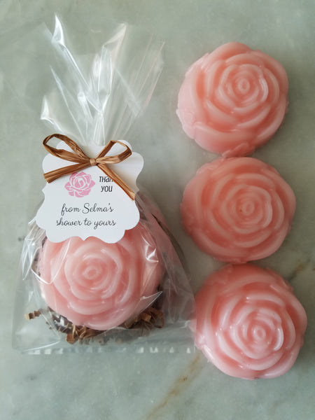 Rose Soap Party Favors Bridal Showers Weddings Set of 12 - The Lovely Gift Co