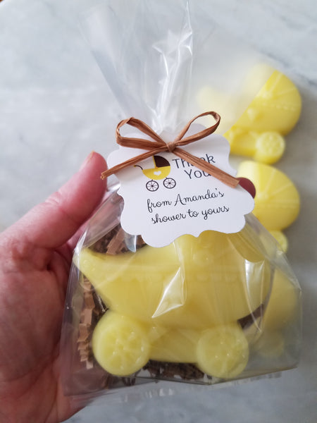 Baby Shower Stroller Carriage Soap Favors Set of 12 - The Lovely Gift Co