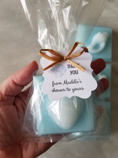 Sea Shell Soap Beach Nautical Wedding Favors Set of 9 - The Lovely Gift Co