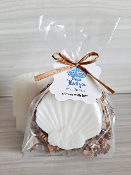 Clam Shell Soap Beach Nautical Wedding Shower Favors Set of 12 - The Lovely Gift Co