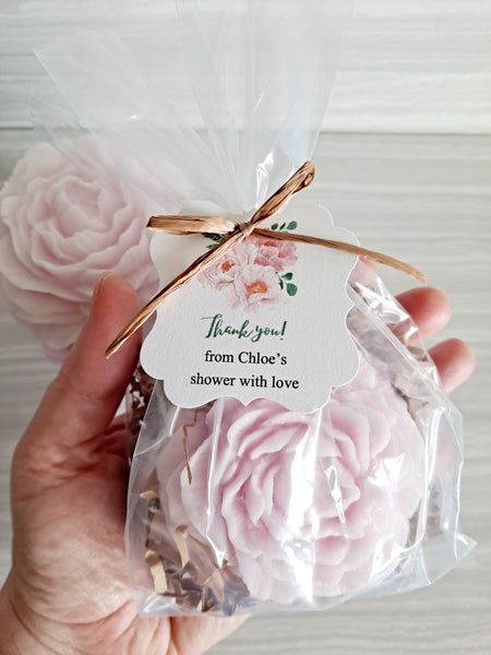 Peony Soap Wedding and Shower Favors Set of 12 - The Lovely Gift Co