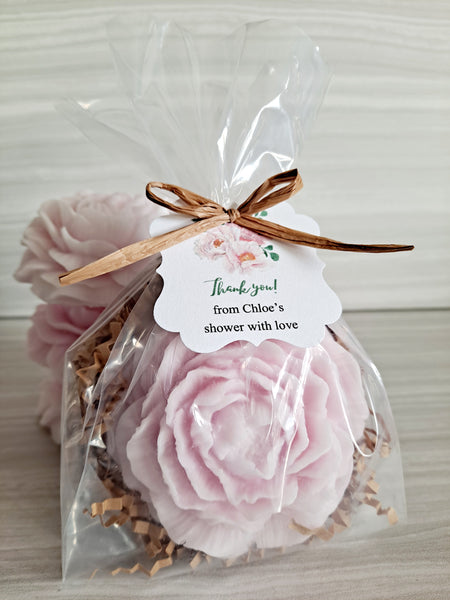 Peony Soap Wedding and Shower Favors Set of 12 - The Lovely Gift Co