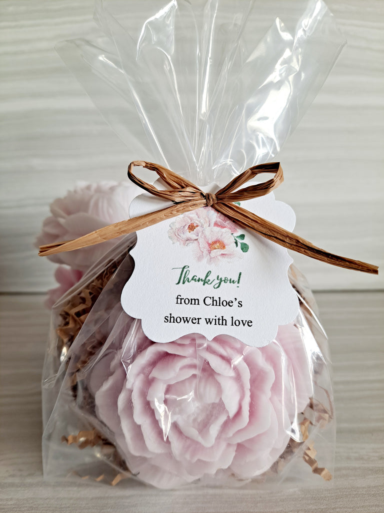 Peony Soap Wedding and Shower Favors Set of 12 - The Lovely Gift Co