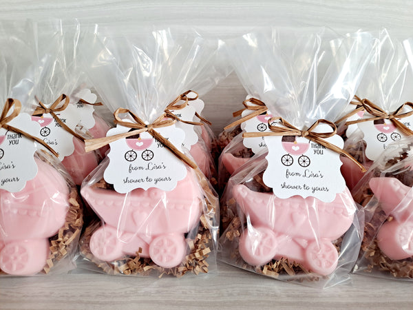 Baby Shower Stroller Carriage Soap Favors Set of 12 - The Lovely Gift Co