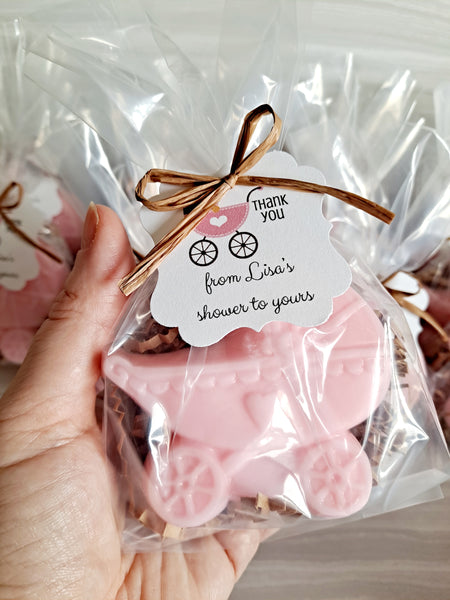 Baby Shower Stroller Carriage Soap Favors Set of 12 - The Lovely Gift Co