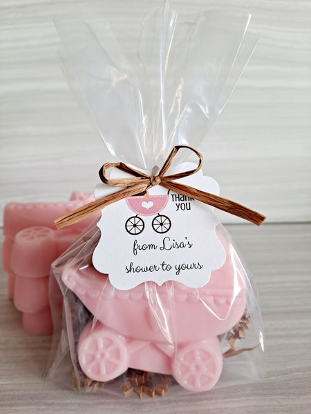 Baby Shower Stroller Carriage Soap Favors Set of 12 - The Lovely Gift Co