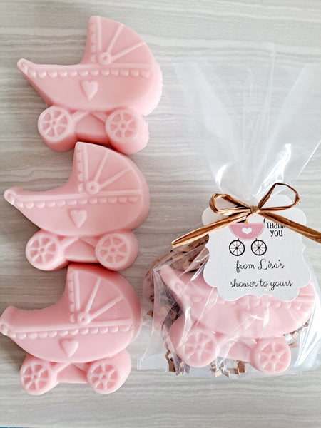 Baby Shower Stroller Carriage Soap Favors Set of 12 - The Lovely Gift Co