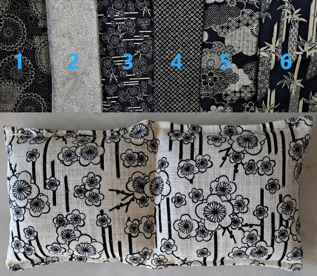 Weighted Eye Mask without Strap, Unscented Migraine Headache Eye Pillow, Yoga Nidra, Yoga Savasana - The Lovely Gift Co