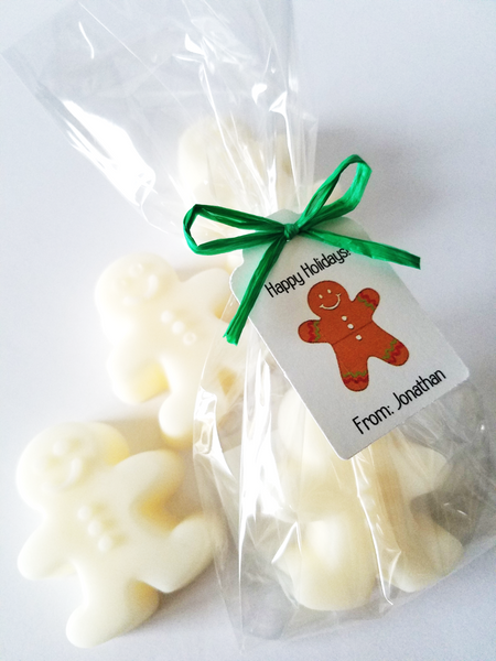 Gingerbread Man Holiday Gift Soap, Set of 12 - The Lovely Gift Co