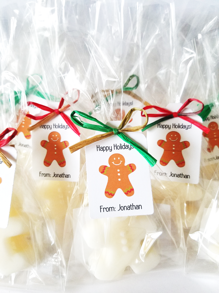 Gingerbread Man Holiday Gift Soap, Set of 12 - The Lovely Gift Co