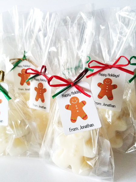 Gingerbread Man Holiday Gift Soap, Set of 12 - The Lovely Gift Co