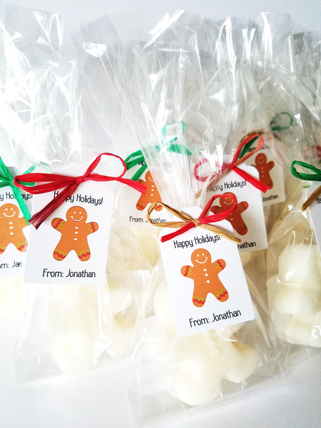 Gingerbread Man Holiday Gift Soap, Set of 12 - The Lovely Gift Co