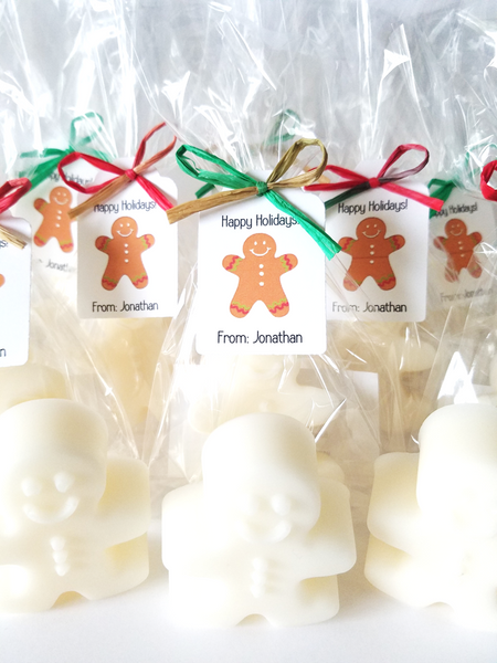 Gingerbread Man Holiday Gift Soap, Set of 12 - The Lovely Gift Co