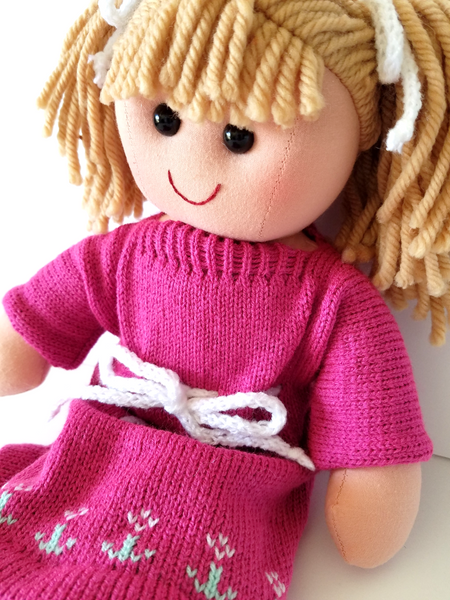 Kids Personalized Light Brown Hair Rag Doll - The Lovely Gift Co