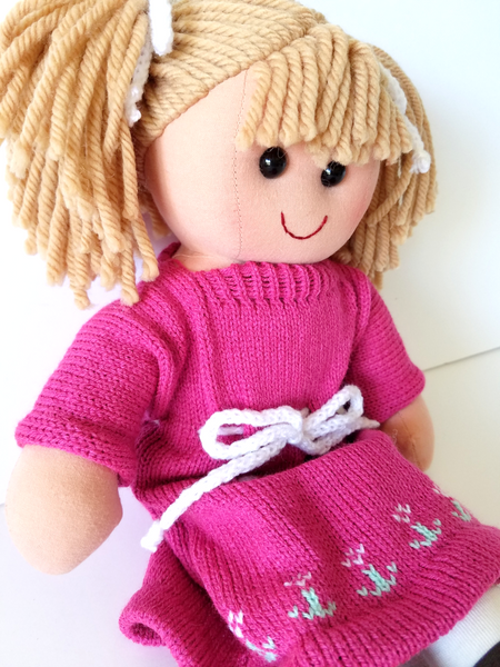 Kids Personalized Light Brown Hair Rag Doll - The Lovely Gift Co